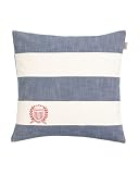 GANT Rugby Stripe kussenhoes kleur Moonlight blauw 50x50cm blokstrepen strepen