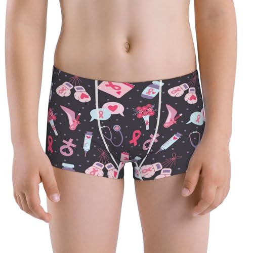 Boys' Cotton Boxer Brief Soft Underwear-Breast Cancer Awareness1