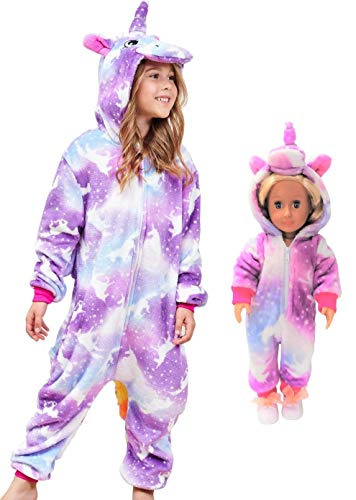 Unicorn hooded onesie for girls