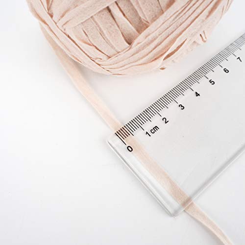 Image of NICEEC 3 Skeins Kraft Paper Yarn 474yds /5.3oz - Light Pink | Crochet & Knit, DIY Project Starter Kit，Handbag，Sun Hat，Shoes， Shopper Bag