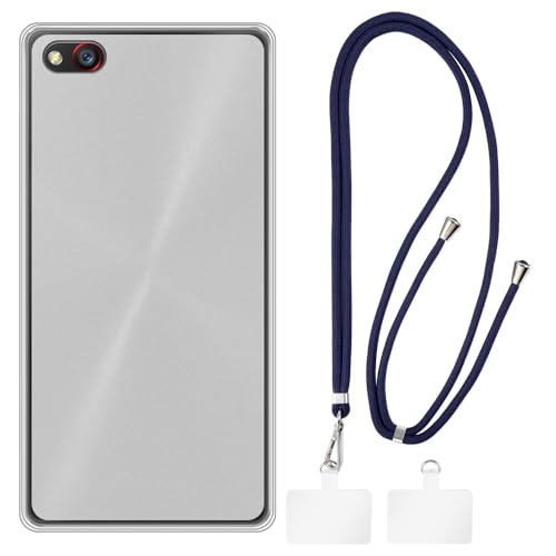 Shantime Hülle & Crossbody-Trageriemen-Set Kompatibel mit ZTE Nubia Z9 Max Handyhülle & Verstellbarem Halsband mit Metallschnallen & 2 Aufklebern(Blaues)