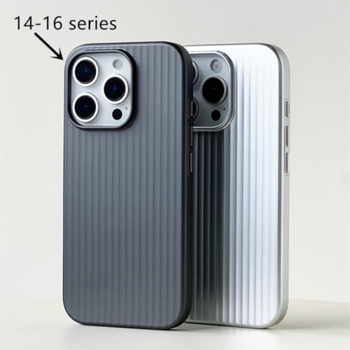 Coque de téléphone à rayures 3D et finition mate pour iPhone 14 Pro Max
