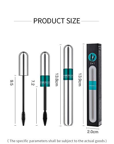 2 Pcs Thrive Vibely Mascara 5X Longer Waterproof Superstrong And Long-Lasting No Clumping 4D 2 In 1 Lash Cosmetics For Natural Lengthening And Thickening Effect, Create Beauty Charming Eye Make Up #TOP5