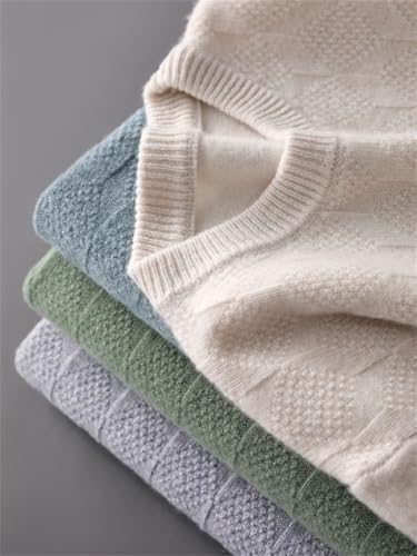 Men's Round Neck Casual Solid Color Long Sleeve Warm Textured Pullover Sweater2