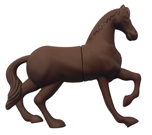 Caballo 8 GB - Horse Brown - Memoria Almacenamiento de Datos - USB Flash Pen Drive Memory Stick - Marrón Cover