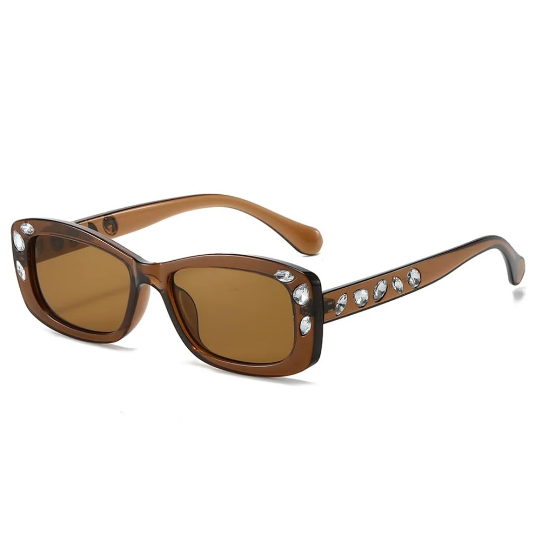 Lunettes de soleil rondes style hip-hop rétro à strass