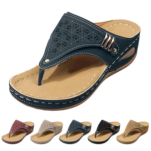 Sandals for Women 2025,Summer Shoes for Women,Orthopedic Wedge Sandals Flip Flops with Arch Support Summer Casual Dressy Comfortable Wedge Shoes,Sandalias De Mujer Plataforma2