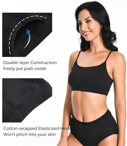 Comfneat Women's 4-Pack Adjustable String Bralette No Padding Cotton Spandex Bra3