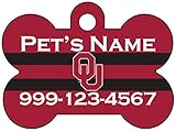 NCAA Dog Tag Pet Id Tag Personalized w/Name & Number (Oklahoma Sooners)