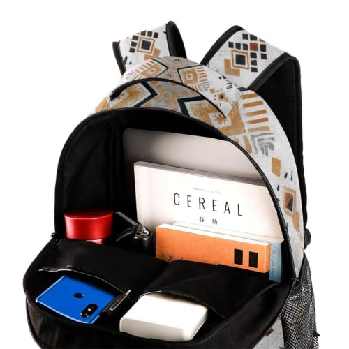 Mochila impermeable étnica con compartimento seguro para laptop de 16 in 4