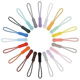 60 Pcs Zipper Pulls, 20 Colors Zipper Extension Pulls Luggage Jacket Repair Kit for Backpacks Strong Nylon Cord Zipper Tag Replacement for Clothes Traveling Case Handbags Sweatshirt Purse Zipper