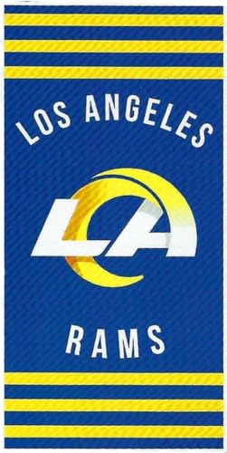 Image of Northwest NFL Los Angeles Rams Unisex-Adult Beach Towel, 30 inch x 60 inch, Stripes (Pack of 6)