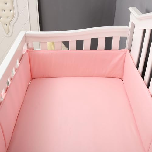 Image of Mesh Liner Padded Covers 4Pcs Soft Breathable Cotton Pads,4 Sides Breathable Anti-Collision Cushion (FS-Pink)