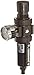 Parker 05E14A16AB One Piece Filter/Regulator, 1/4" NPT, Metal Bowl with Sight Gauge, Twist Drain, 40 micron, 30 scfm, Relieving Type, 1-60 psig Pressure Range, with Gauge