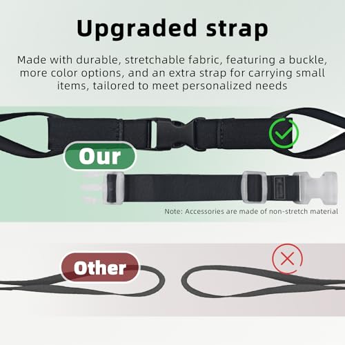 Image of Luggage Straps for Suitcases,Luggage Straps Bag Bungees,Adjustable TSA-Approved - High Elastic Suitcase Belt for Securing Carry-On(1 Pack Black)