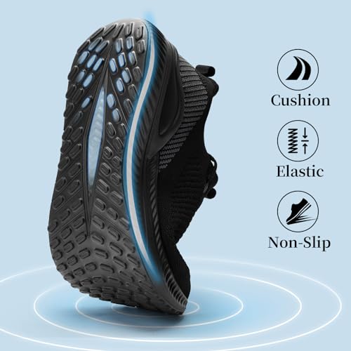 Image of Slow Man Mens Walking Sneakers Wide Width Slip on Tennis Shoes,Lightweight Breathable Running Shoes,Ideal for Athletic Workout Gym Jogging and Casual Wear