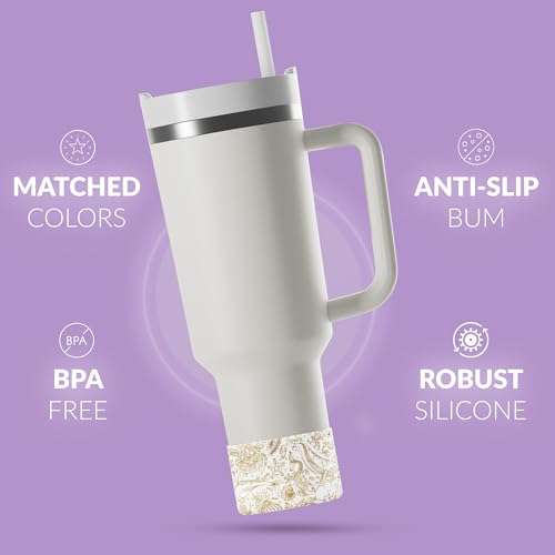 Image of Protective Silicone Boot Sleeve for 12-40 oz Hydro Flask Insulated Water Bottles, Protect Our Oceans, Anti-Slip Bottom Cover