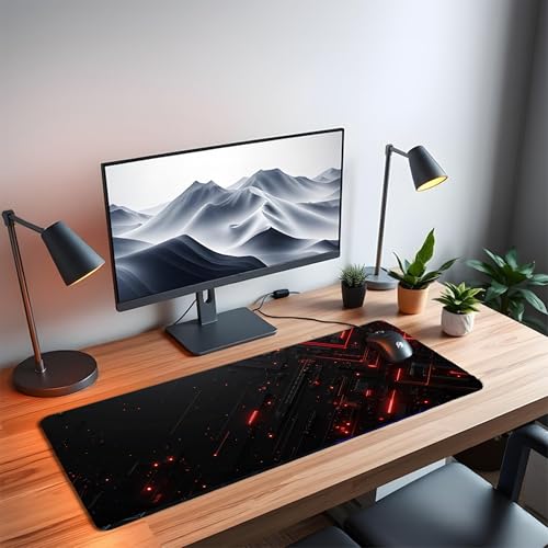 Image of XL Extended Gaming Mouse Pad | XXL Large Desk Mat 60x30cm for Laptop & PC | Non-Slip Rubber Base, Waterproof, Durable & Smooth Surface | Office, Gaming & Study, asthetic