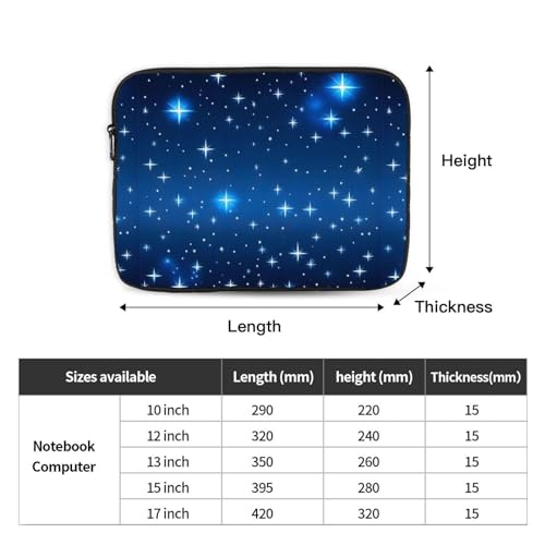 Blue Star Pattern Laptop Sleeve Case 17 Inch Suitable for Notebook Computer Tablet Traveling Carrying Simple Case4