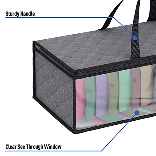 image for Fixwal 2 Pack Hat Storage Bag for Baseball, Caps Hat Organizer Case Ha