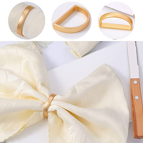 BSITSSS 8 Pcs Gold Napkin Rings, Metal Napkin Rings Set of 8, Elegant Gold Napkin Ring Napkin Holders Rings Napkin Buckle for Table Decoration Valentine Day Thanksgiving Christmas Anniversary Dinners - Cosy Home Interiors BSITSSS 8 Pcs Gold Napkin Rings, Metal Napkin Rings Set of 8, Elegant Gold Napkin Ring Napkin Holders Rings Napkin Buckle for Table Decoration Valentine Day Thanksgiving Christmas Anniversary Dinners - Image 3