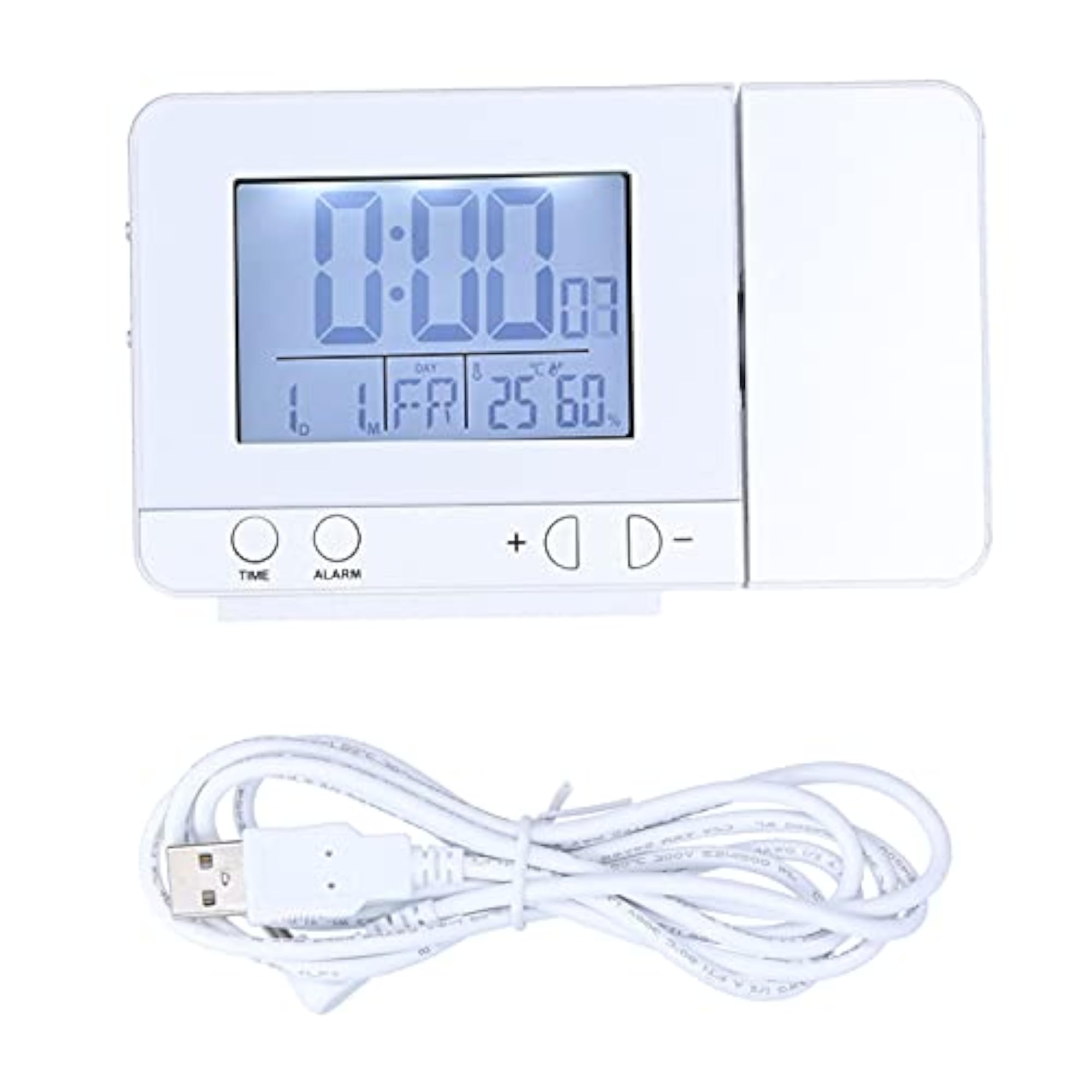 Projection Alarm Clock, Multifunctional Easy to Read