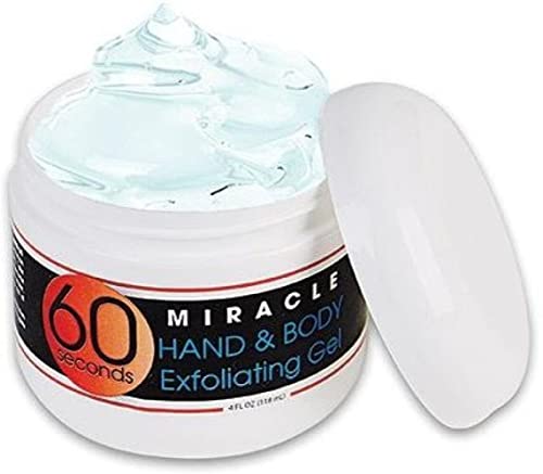 60 Second Miracle Hand & Body Exfoliating Gel: Soothing Body Scrub to clear away dead skin cells and revitalize your skin’s elasticity