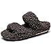 UBFEN Slippers for Women with Arch Support Open Toe House Shoes F Dark Brown 11 Women/9 Men