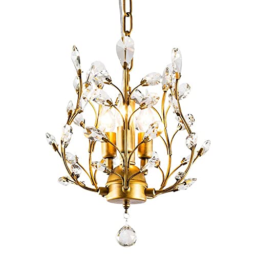 Plafonnier en cristal de luxe et métal pour chambre élégante