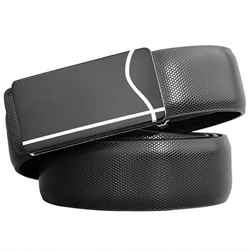Ceinture en cuir véritable pour hommes ADU boucle plaque chic
