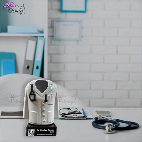 Image of Acrylic Laser Engraved Table Sign Stand, Laser Engraved Sign or Name Plate for Doctor, Teacher, Advocate, Medical, Proprotor office or personal use (DOCTOR PEN STAND)