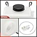 A-Premium Automatic White Universal Coolant Reservoir Bottle Kits Compatible with More Vehicles, W/ Mounting Clips, Overflow Tube, Clamps, Cap, Gasket,Screws & More Accessories
