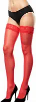 Meia-calça feminina de renda na altura da coxa, sedosa, semitransparente, chique, lingerie