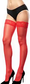Meia-calça feminina de renda na altura da coxa, sedosa, semitransparente, chique, lingerie