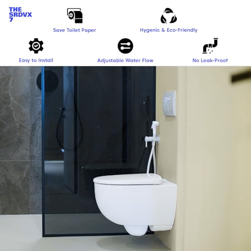 Image of Health Faucet 1 metre PVC Tube Premium Jet Spray for Bathroom by (Kohinoor KRSNA) | High-Pressure Handheld Bidet Shower with Flexible Hose | Leak-Proof, Rust-Free & Easy Installation