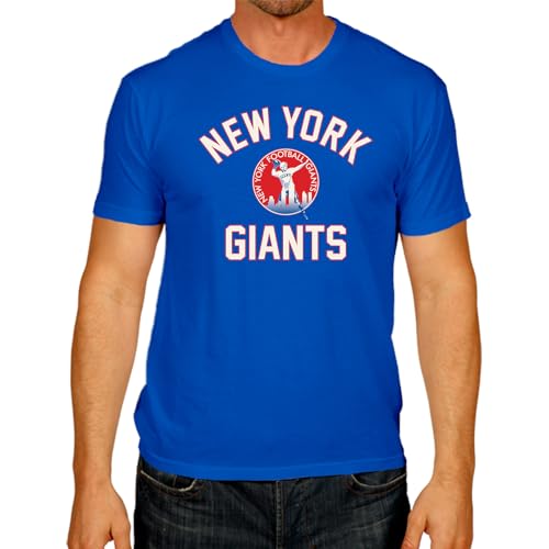 Team Fan Apparel NFL Adult Retro Gameday Unisex T-Shirt, Tag-Less Comfortable Football Apparel, Officially Licensed (New York Giants - Royal, Large)