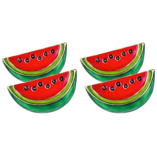 SAFIGLE Broche Pastèque Femme Émail 3.5X1.8Cm Clip De Cardigan Badge De Revers Pour Châle Écharpe Accessoires Mode Été