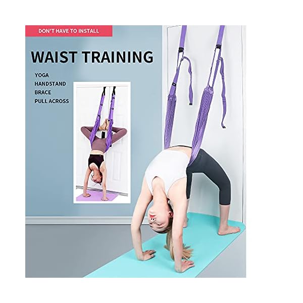 Yoga-Swing-Set-SlingDoor-SwingStretching-EquipmentDoor-SwingDanceGo-Upside-Down-for-Yoga-Practitioner-Ballet-Dancer-Gymnastics-Relieve SinHuo Yoga Swing,Door Swing,Stretching Equipment,Door Swing,Dance,Go Upside-Down for Yoga Practitioner Ballet Dancer Gymnastics Relieve (Pink)