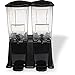 Carlisle FoodService Products Trimline Double Base Rectangular Drink Dispenser with Spigot for Catering, Buffets, Restaurants, Polycarbonate (Pc), 3.5 Gallons, Black