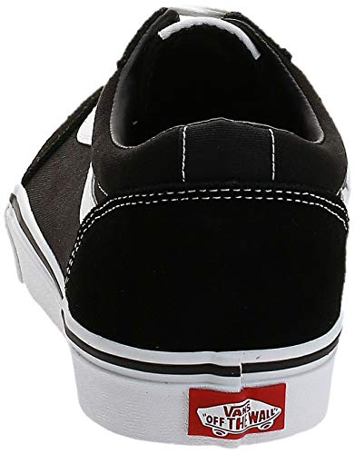 Vans Men's Low-Top Sneakers, Black Suede Canvas Black White C24, 9.5 UK
