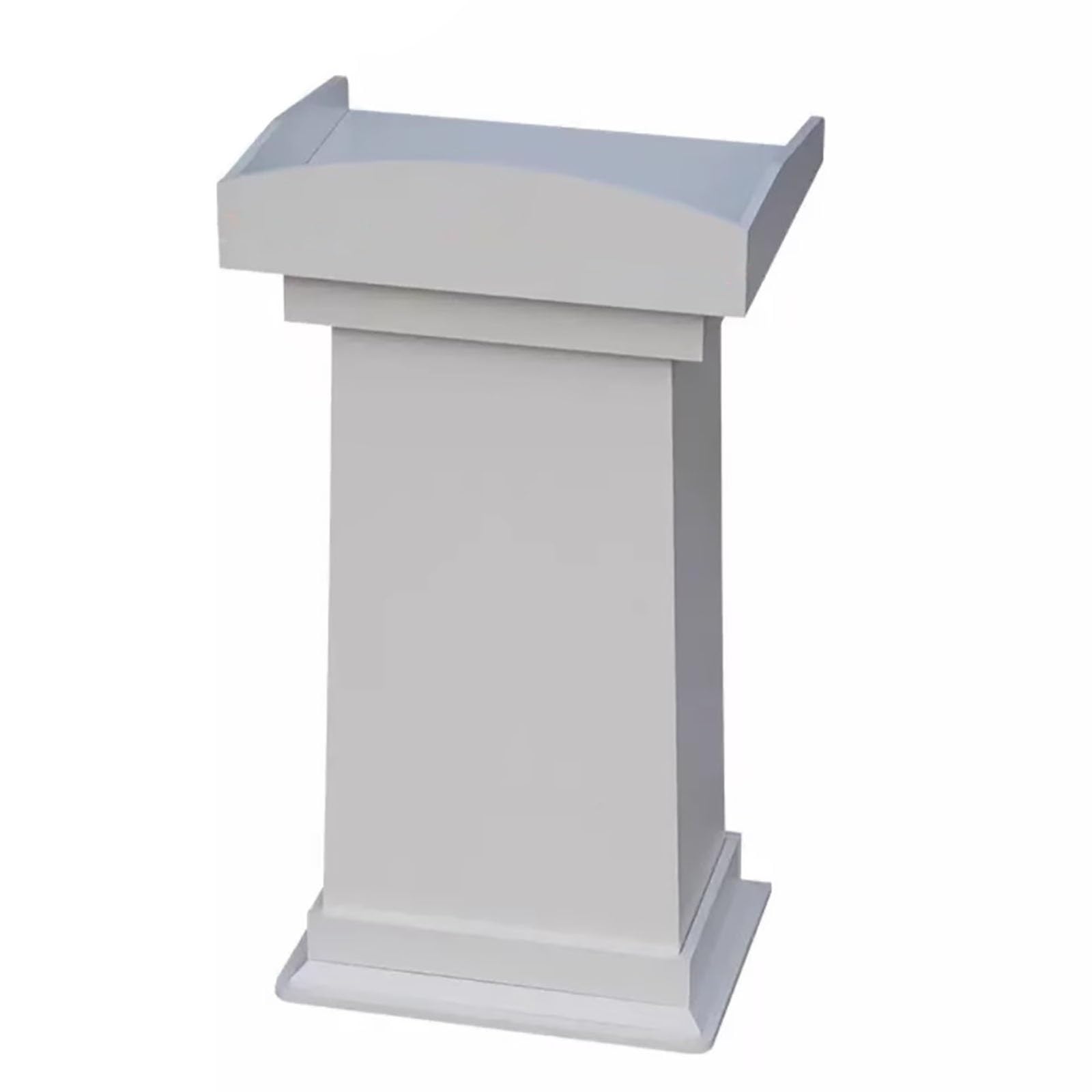 Wooden podium stand, Pulpit Podium Stand with Storage Shelf Premium MDF Material, pulpits for churches, podium stand portable for Office(White)