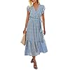 BTFBM-Women-Summer-Bohemian-Floral-Casual-Wrap-V-Neck-Ruffle-Cap-Sleeveless-Belt-A-Line-Pleated-Hem-Swing-Midi-Sun-Dress BTFBM Women Summer Bohemian Floral Casual Wrap V Neck Ruffle Cap Sleeveless Belt A-Line Pleated Hem Swing Midi Sun Dress (Light Blue, Medium)
