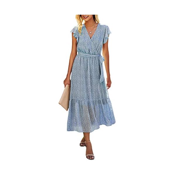 BTFBM-Women-Summer-Bohemian-Floral-Casual-Wrap-V-Neck-Ruffle-Cap-Sleeveless-Belt-A-Line-Pleated-Hem-Swing-Midi-Sun-Dress BTFBM Women Summer Bohemian Floral Casual Wrap V Neck Ruffle Cap Sleeveless Belt A-Line Pleated Hem Swing Midi Sun Dress (Light Blue, Medium)