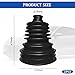SWPHRT 2PCS Car CV Boot Repair Kit, Silicone Dustproof Vehicle CV Axle Joint with 4 Clamps & 6 Cable Ties, Wear-Resistant Automotive Axle Boot Repair Kit, Universal for Most Vehicles (Black)