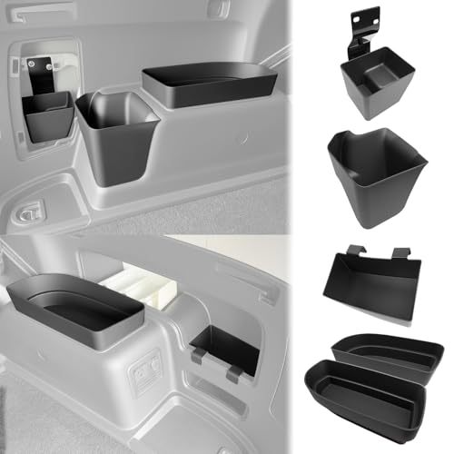 Qyebbk Trunk Organizer for 2010-2024 Toyota 4Runner 5-Seat 2nd Row(NOT Fit 7-Seat 3rd Row), Rear Storage Box Bin Cargo Tray for 4 Runner Interior Accessories(5Pcs Trunk Organizer/Without Speaker)
