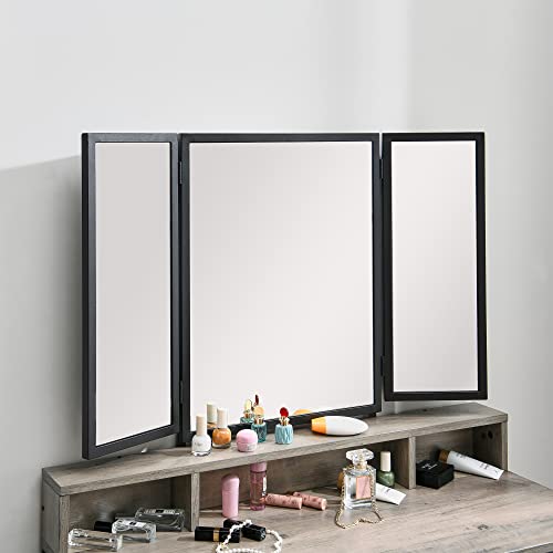 Tocador compacto de 90 cm con separadores ajustables para ordenar cosméticos 4