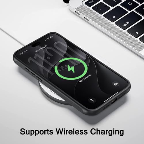 Image of TheGiftKart Hybrid Matte Frosted Translucent Back Cover Case for iPhone 18 Pro Compatible with MagSafe | Shockproof Design | Camera Protection Module | Hard Back Cover Case (PC & TPU, Frost Black)