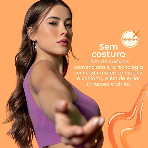 SELENE Top Sem Bojo Fitness Regata Academia Feminino Adulto, Roxo, G
