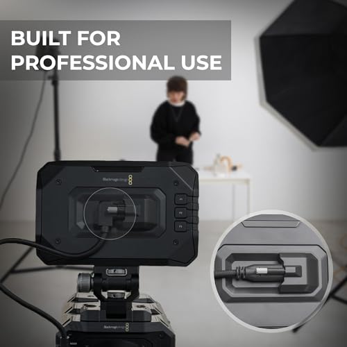 Image of XLCS Locking EVF Cable for Blackmagic Pyxis and URSA Cine 12K - USB-C 3.1 /3.2-20Gbps - 100W Power - Secure Lock - High-Speed Pyxis Monitor Cable - Durable and Reliable (30cm /12) - Black