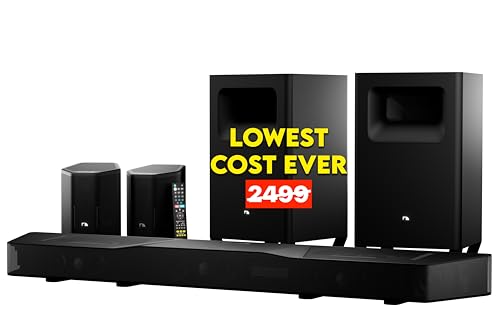 Nakamichi Shockwafe 11.2.6 Channel Dolby Atmos/DTS:X Soundbar with Upgraded Dual 10” Subwoofers, Wireless Bipolar Surrounds, 6 Height Channels, AHD Ultra, 31 Punktkilde Drivers (2025 Flagship)